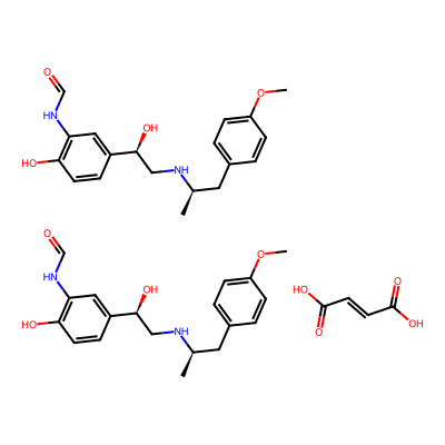 Chemical structure of Formoterol fumarate
