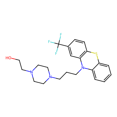 Chemical structure of Fluphenazine