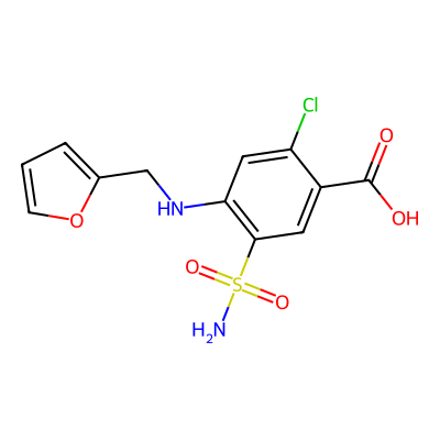 Chemical structure of Furosemide Impurity A