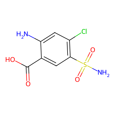 Chemical structure of Furosemide Impurity C