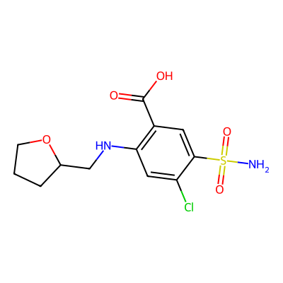 Chemical structure of Furosemide Impurity F
