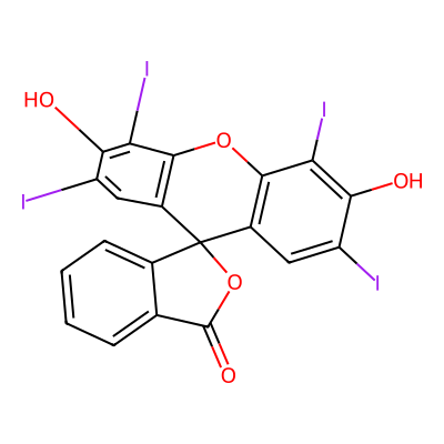 Chemical structure of Erythrosine B Disodium Salt (Technical Grade)