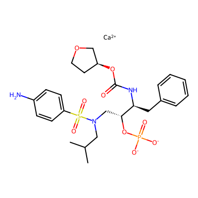 Chemical structure of Fosamprenavir Calcium Salt