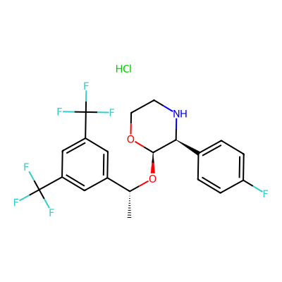 Chemical structure of Aprepitant Impurity 1 Enantiomer HCl