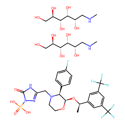 Chemical structure of Fosaprepitant Dimeglumine