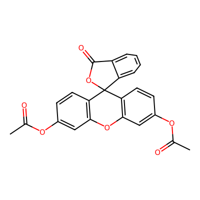 Chemical structure of O,O-Diacetylfluorescein