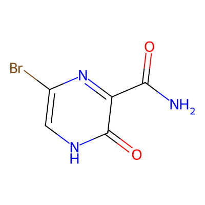Chemical structure of 6-Bromo-3-hydroxypyrazine-2-carboxamide