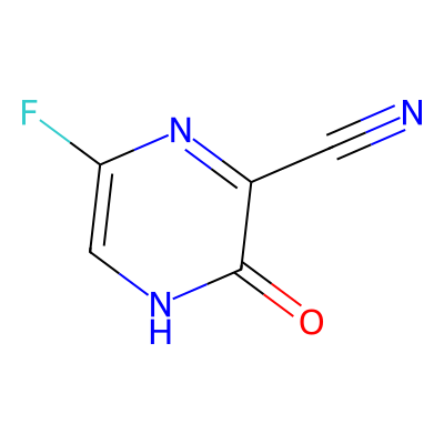 Chemical structure of 6-Fluoro-3-hydroxypyrazine-2-carbonitrile