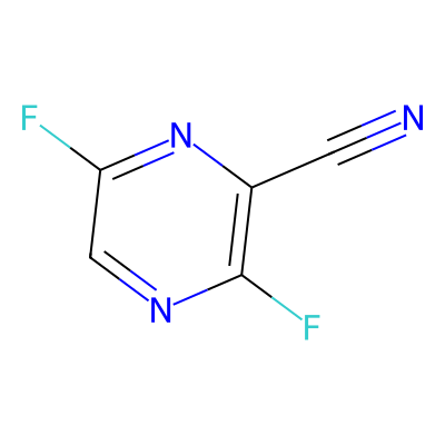 Chemical structure of 3,6-Difluoropyrazine-2-carbonitrile