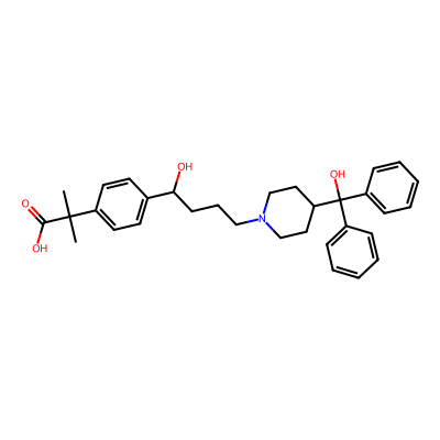 Chemical structure of Fexofenadine