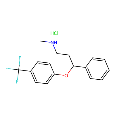 Chemical structure of Fluoxetine Hydrochloride