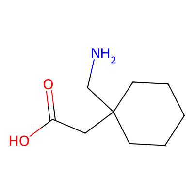 Chemical structure of Gabapentin