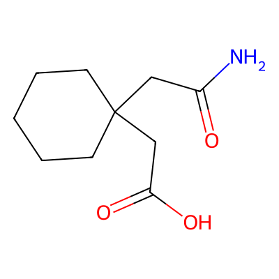 Chemical structure of 1-(Carbamoylmethyl)-cyclohexaneacetic Acid