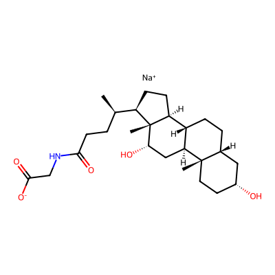 Chemical structure of Glycodeoxycholic Acid Sodium Salt