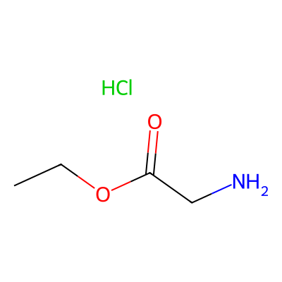 Chemical structure of Glycine ethyl ester hydrochloride