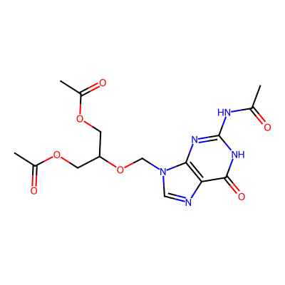 Chemical structure of Triacetyl Ganciclovir