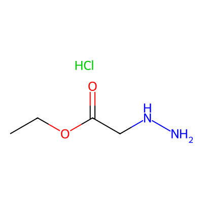 Chemical structure of Ethyl hydrazinoacetate hydrochloride