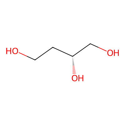 Chemical structure of (R)-(+)-1,2,4-Triydroxybutane