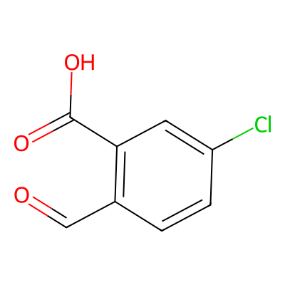 Chemical structure of 5-Chloro-2-formylbenzoic acid