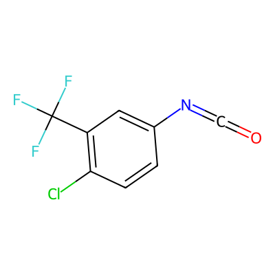 Chemical structure of 4-Chloro-3-(trifluoromethyl)phenyl Isocyanate
