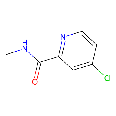 Chemical structure of 4-Chloro-N-methyl-2-pyridine carboxamide