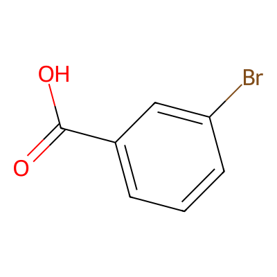 Chemical structure of 3-Bromobenzoic acid