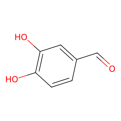Chemical structure of 3,4-Dihydroxybenzaldehyde