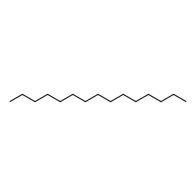Chemical structure of Pentadecane