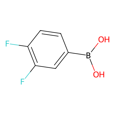 Chemical structure of 3,4-Difluorophenylboronic acid