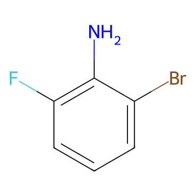 Chemical structure of 2-Bromo-6-fluoroaniline