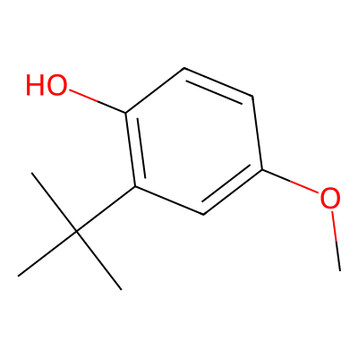 Chemical structure of Butylated hydroxyanisole
