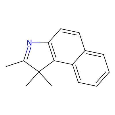Chemical structure of 1,1,2-Trimethyl-1H-benzo[e]indole