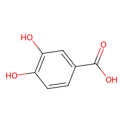 Chemical structure of Protocatechuic Acid