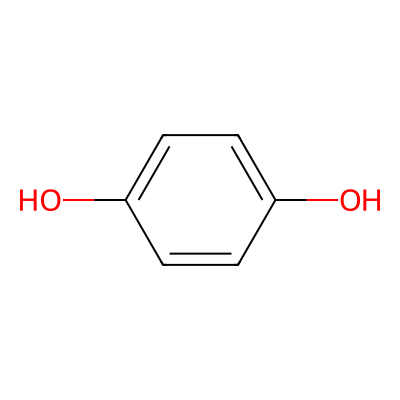 Chemical structure of Hydroquinone
