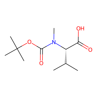 Chemical structure of N-Boc-N-methyl-L-valine