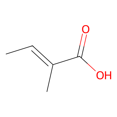 Chemical structure of Tiglic Acid