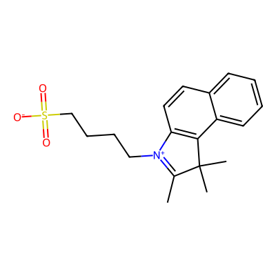 Chemical structure of 1,1,2-Trimethyl-3-(4-sulfobutyl)benz[e]indolium Inner Salt