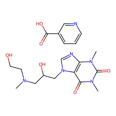 Chemical structure of Xanthinol Nicotinate
