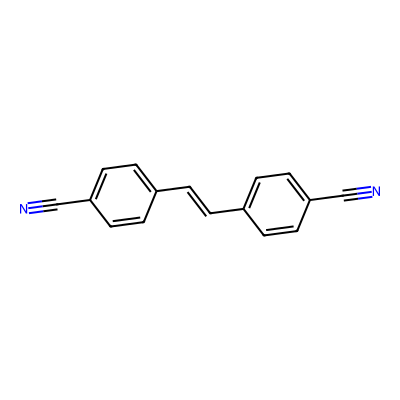Chemical structure of Stilbene-4,4'-dicarbonitrile