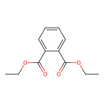 Chemical structure of Diethyl Phthalate