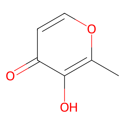 Chemical structure of 3-Hydroxy-2-methyl-4H-pyran-4-one