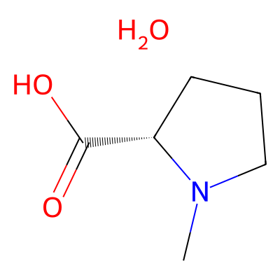 Chemical structure of N-Methyl-L-proline Monohydrate