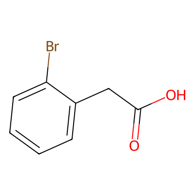 Chemical structure of 2-Bromophenylacetic Acid