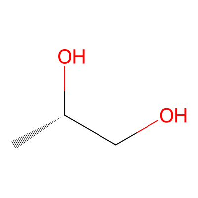 Chemical structure of (S)-(+)-1,2-Propanediol