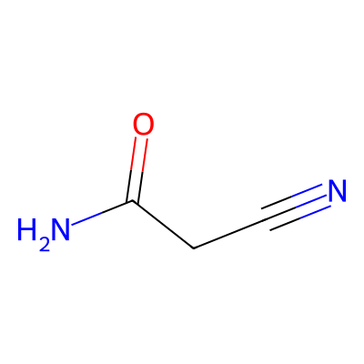 Chemical structure of 2-cyanoacetamide