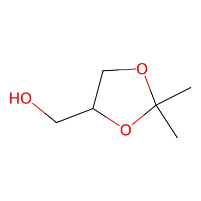 Chemical structure of (R,S)-2,2-Dimethyl-1,3-dioxolane-4-methanol