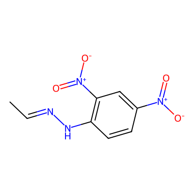 Chemical structure of Acetaldehyde 2,4-Dinitrophenylhydrazone