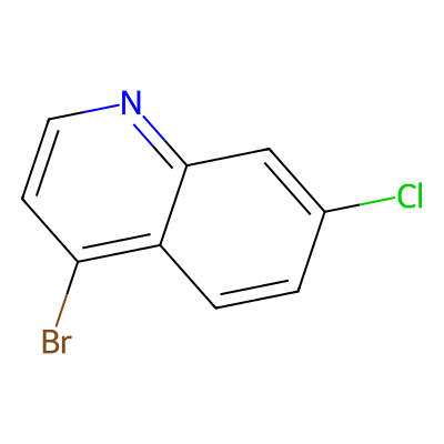 Chemical structure of 4-Bromo-7-chloroquinoline
