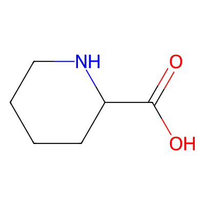 Chemical structure of Piperidine-2-carboxylic acid