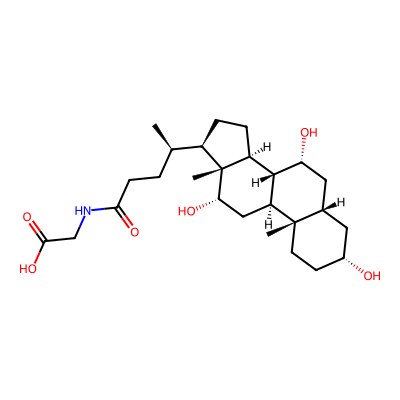 Chemical structure of ((R)-4-((3R,5S,7R,8R,9S,10S,12S,13R,14S,17R)-3,7,12-Trihydroxy-10,13-dimethylhexadecahydro-1H-cyclopenta[a]phenanthren-17-yl)pentanoyl)glycine